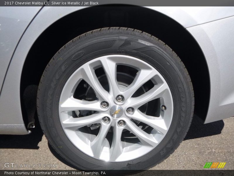 Silver Ice Metallic / Jet Black 2017 Chevrolet Malibu LT
