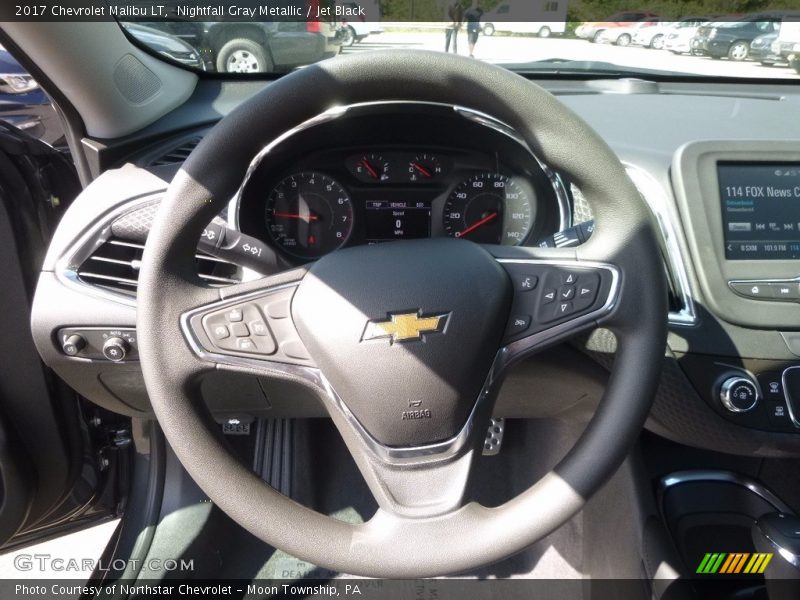 Nightfall Gray Metallic / Jet Black 2017 Chevrolet Malibu LT
