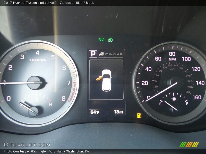 Caribbean Blue / Black 2017 Hyundai Tucson Limited AWD