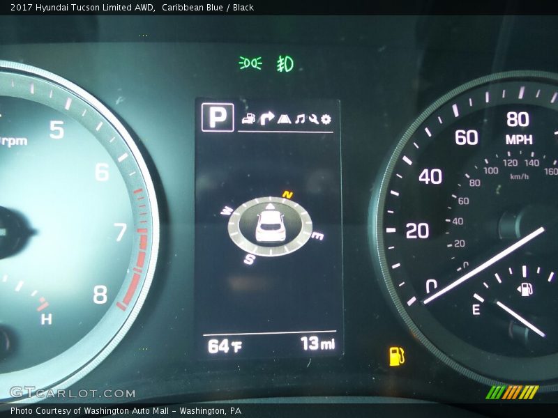 Caribbean Blue / Black 2017 Hyundai Tucson Limited AWD