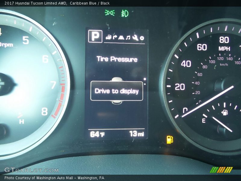 Caribbean Blue / Black 2017 Hyundai Tucson Limited AWD