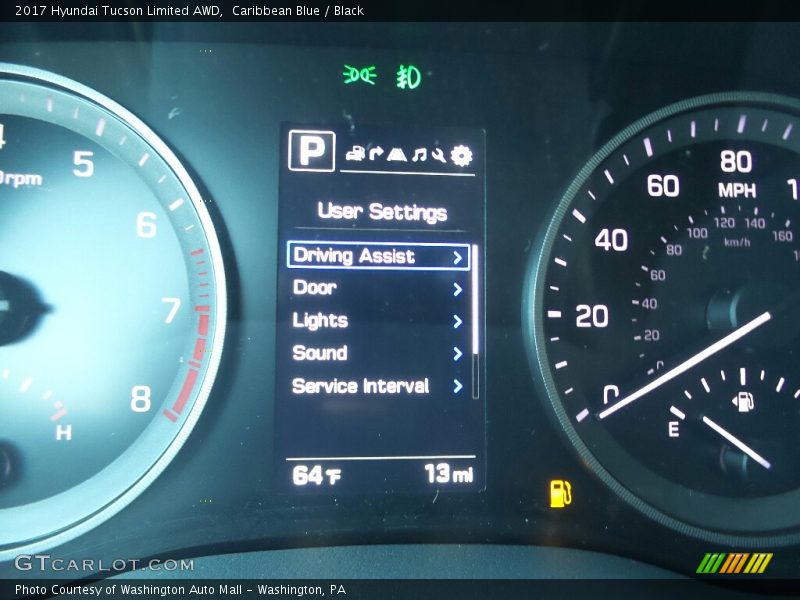 Caribbean Blue / Black 2017 Hyundai Tucson Limited AWD