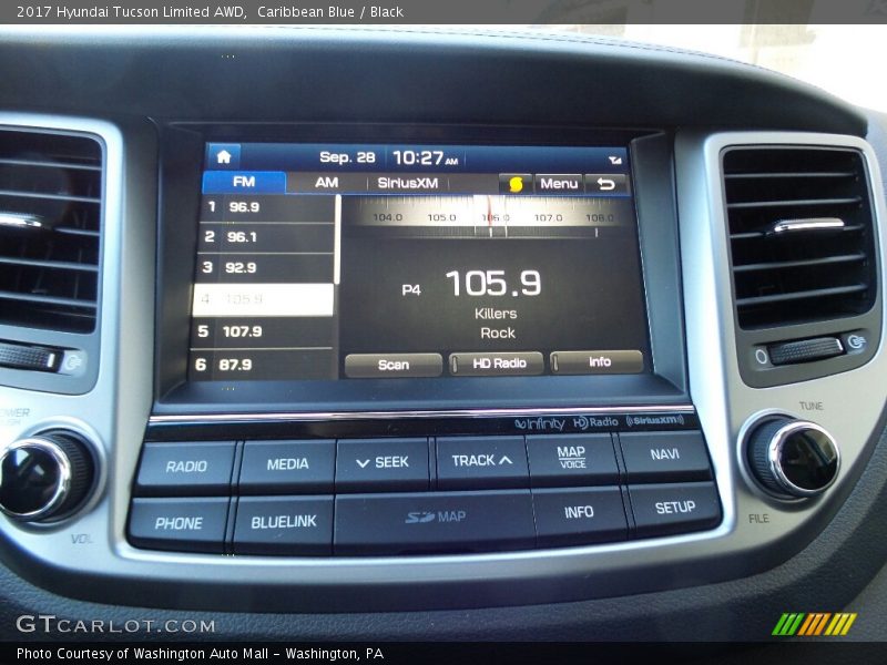 Caribbean Blue / Black 2017 Hyundai Tucson Limited AWD