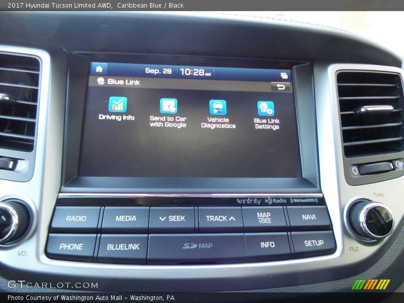 Caribbean Blue / Black 2017 Hyundai Tucson Limited AWD