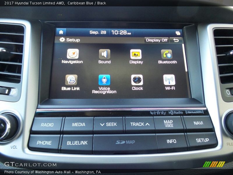 Caribbean Blue / Black 2017 Hyundai Tucson Limited AWD