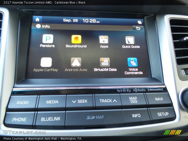 Caribbean Blue / Black 2017 Hyundai Tucson Limited AWD