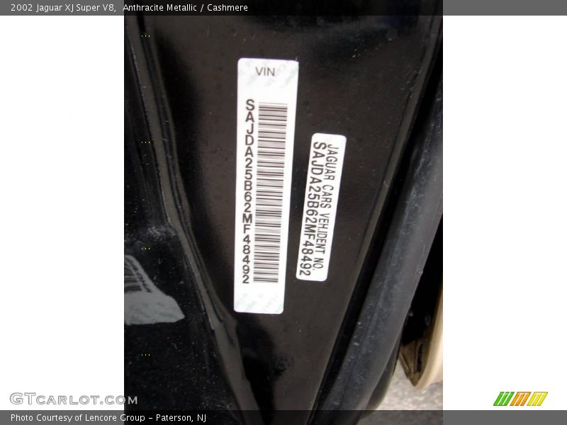 Anthracite Metallic / Cashmere 2002 Jaguar XJ Super V8