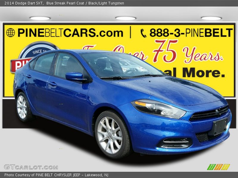 Blue Streak Pearl Coat / Black/Light Tungsten 2014 Dodge Dart SXT