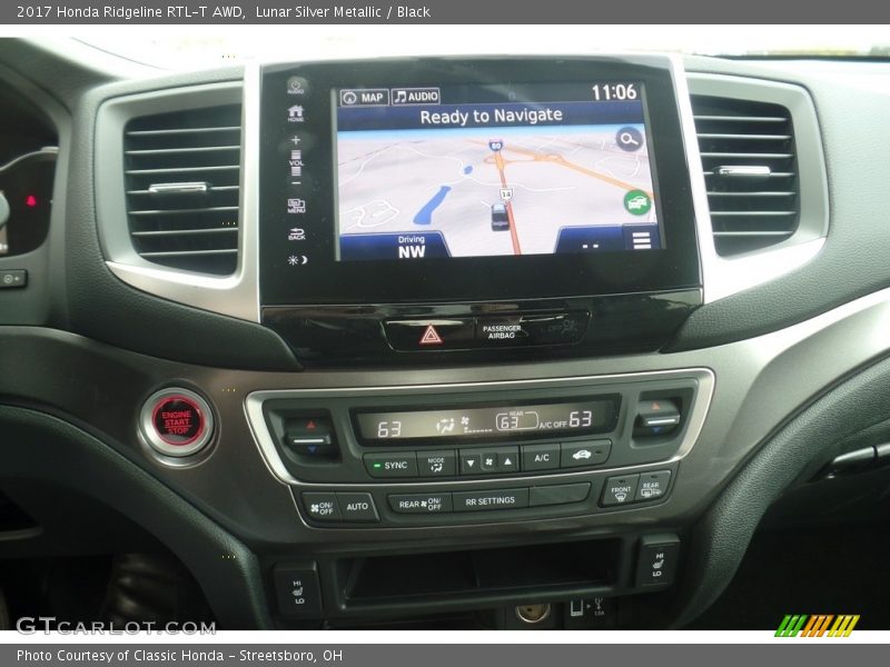 Navigation of 2017 Ridgeline RTL-T AWD