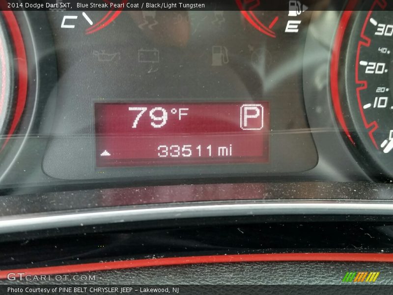 Blue Streak Pearl Coat / Black/Light Tungsten 2014 Dodge Dart SXT