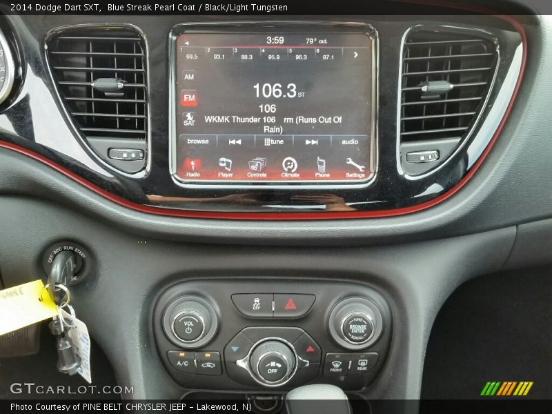 Blue Streak Pearl Coat / Black/Light Tungsten 2014 Dodge Dart SXT