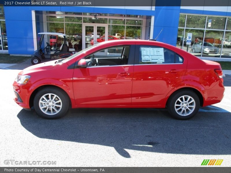 Red Hot / Jet Black 2017 Chevrolet Sonic LT Sedan