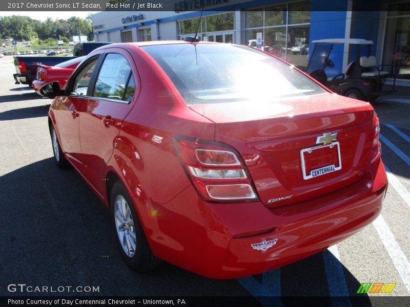 Red Hot / Jet Black 2017 Chevrolet Sonic LT Sedan