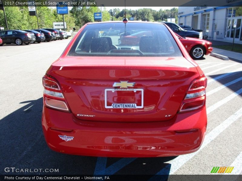 Red Hot / Jet Black 2017 Chevrolet Sonic LT Sedan