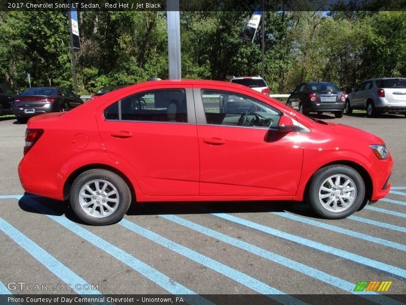 Red Hot / Jet Black 2017 Chevrolet Sonic LT Sedan