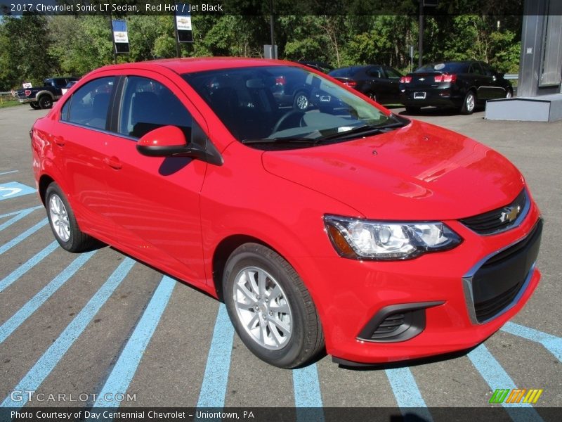Red Hot / Jet Black 2017 Chevrolet Sonic LT Sedan