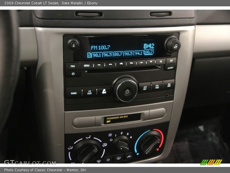 Slate Metallic / Ebony 2009 Chevrolet Cobalt LT Sedan