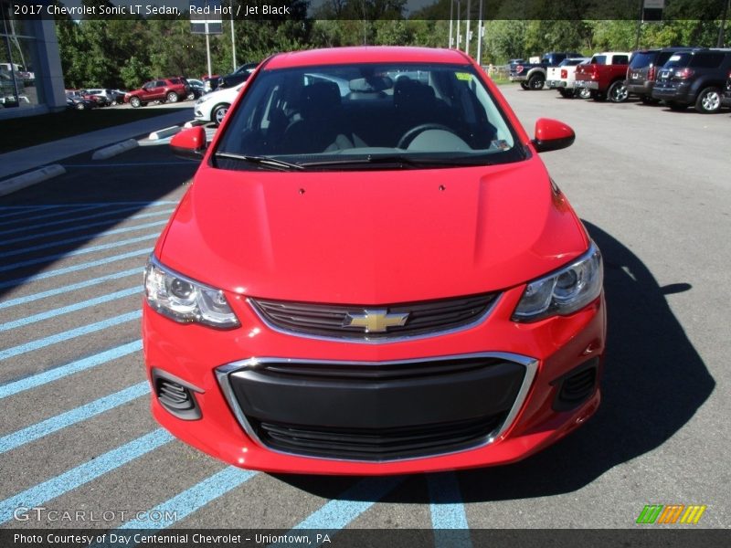 Red Hot / Jet Black 2017 Chevrolet Sonic LT Sedan