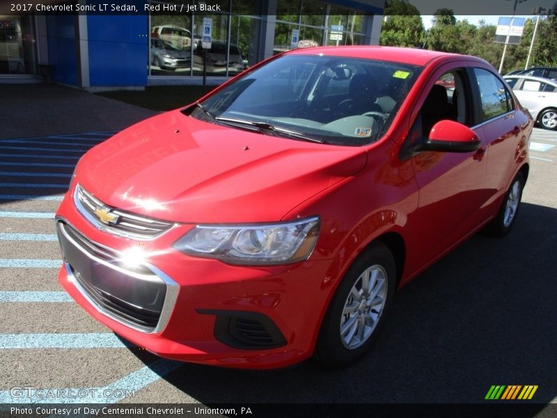 Red Hot / Jet Black 2017 Chevrolet Sonic LT Sedan