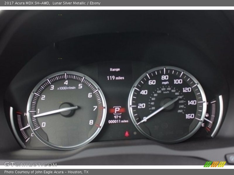 Lunar Silver Metallic / Ebony 2017 Acura MDX SH-AWD