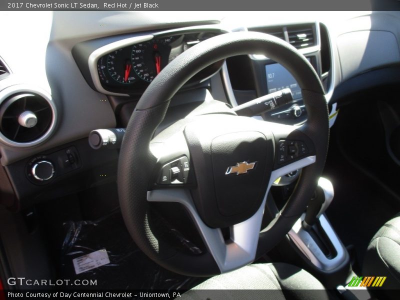 Red Hot / Jet Black 2017 Chevrolet Sonic LT Sedan