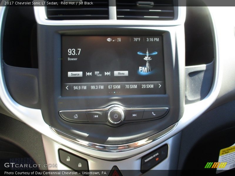 Red Hot / Jet Black 2017 Chevrolet Sonic LT Sedan
