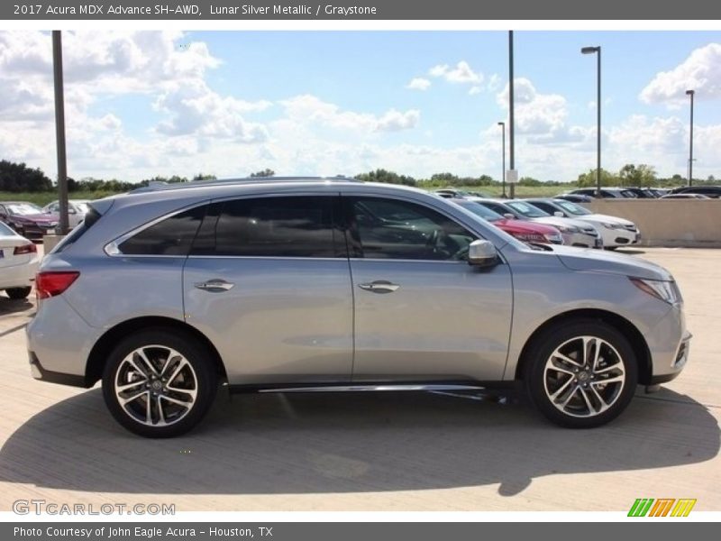 Lunar Silver Metallic / Graystone 2017 Acura MDX Advance SH-AWD