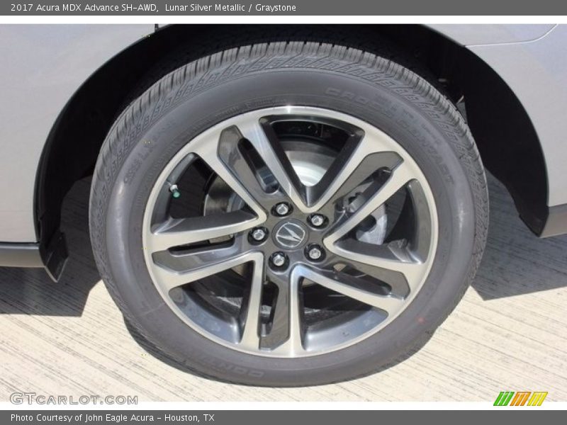 Lunar Silver Metallic / Graystone 2017 Acura MDX Advance SH-AWD