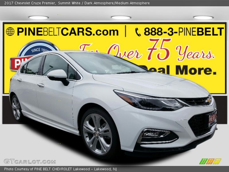 Summit White / Dark Atmosphere/Medium Atmosphere 2017 Chevrolet Cruze Premier