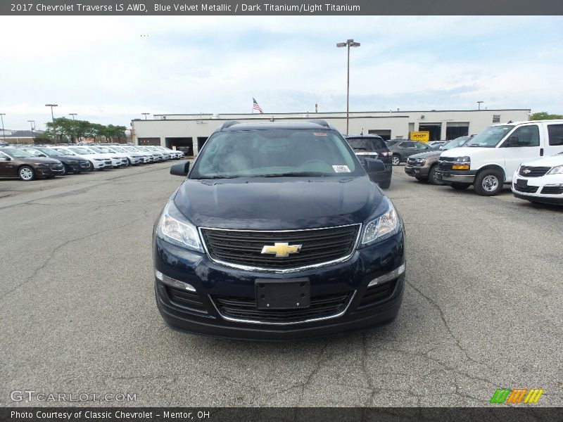 Blue Velvet Metallic / Dark Titanium/Light Titanium 2017 Chevrolet Traverse LS AWD