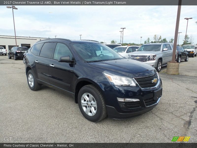 Blue Velvet Metallic / Dark Titanium/Light Titanium 2017 Chevrolet Traverse LS AWD