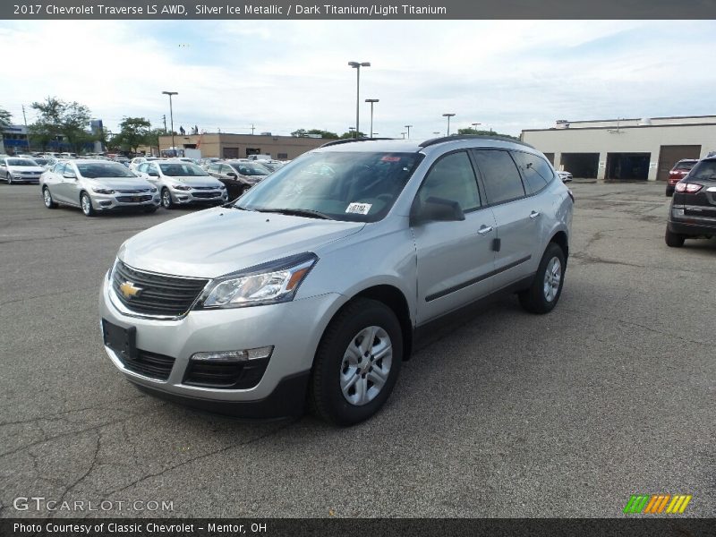 Silver Ice Metallic / Dark Titanium/Light Titanium 2017 Chevrolet Traverse LS AWD