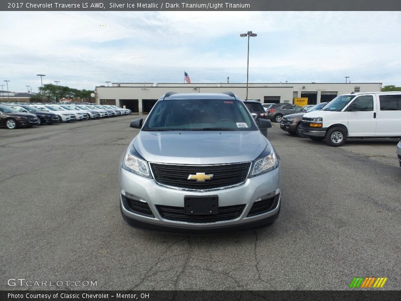 Silver Ice Metallic / Dark Titanium/Light Titanium 2017 Chevrolet Traverse LS AWD