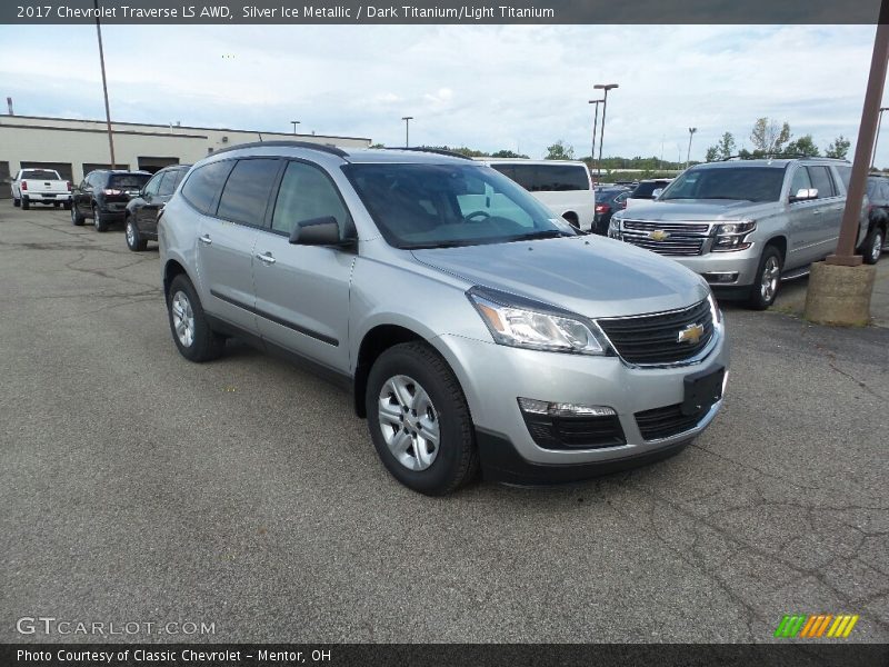 Silver Ice Metallic / Dark Titanium/Light Titanium 2017 Chevrolet Traverse LS AWD