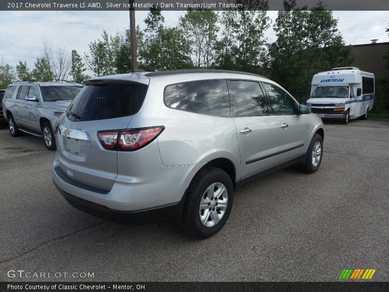 Silver Ice Metallic / Dark Titanium/Light Titanium 2017 Chevrolet Traverse LS AWD