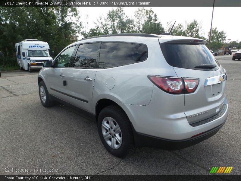 Silver Ice Metallic / Dark Titanium/Light Titanium 2017 Chevrolet Traverse LS AWD