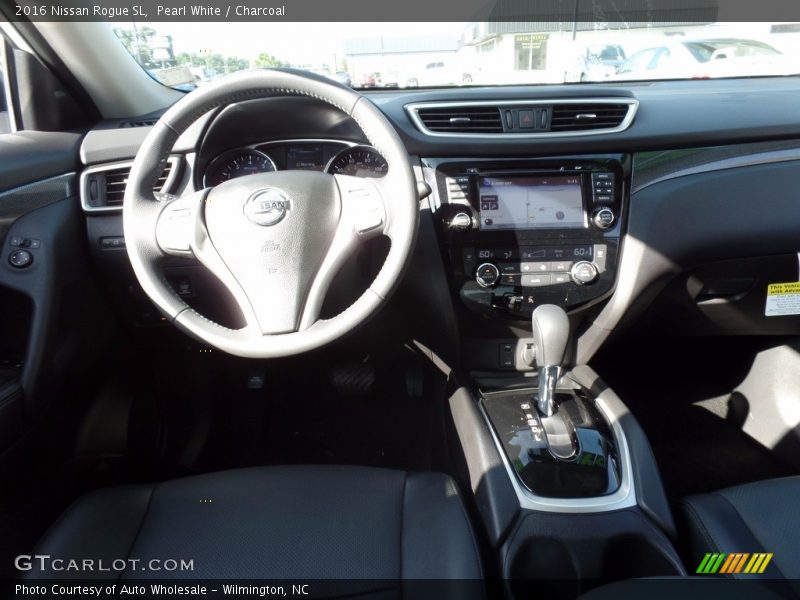 Pearl White / Charcoal 2016 Nissan Rogue SL