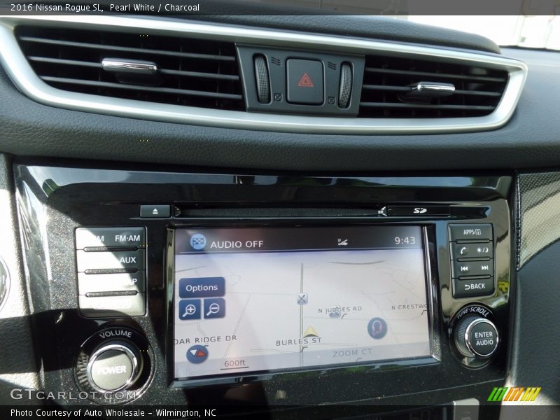 Pearl White / Charcoal 2016 Nissan Rogue SL