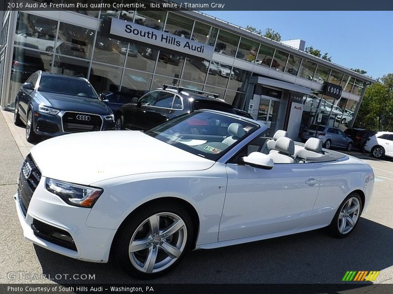 Ibis White / Titanium Gray 2016 Audi A5 Premium Plus quattro Convertible