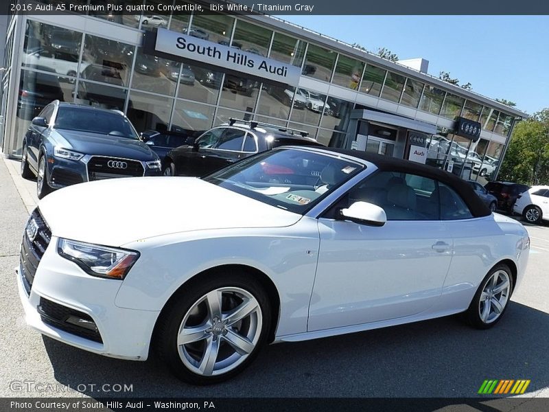 Ibis White / Titanium Gray 2016 Audi A5 Premium Plus quattro Convertible