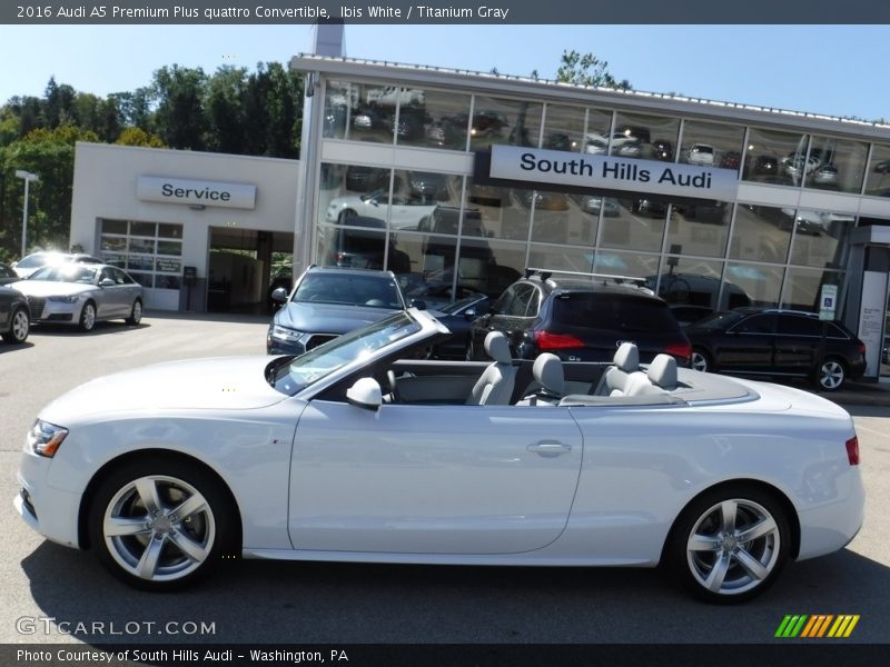 Ibis White / Titanium Gray 2016 Audi A5 Premium Plus quattro Convertible