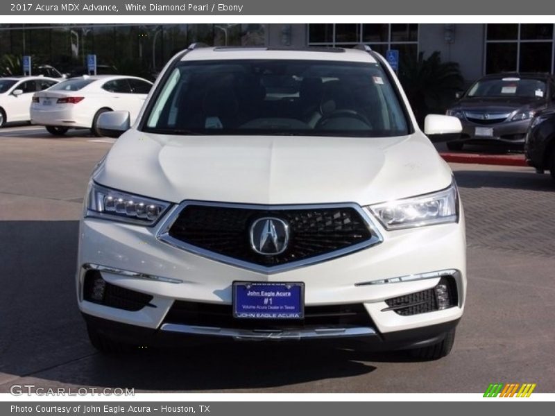 White Diamond Pearl / Ebony 2017 Acura MDX Advance