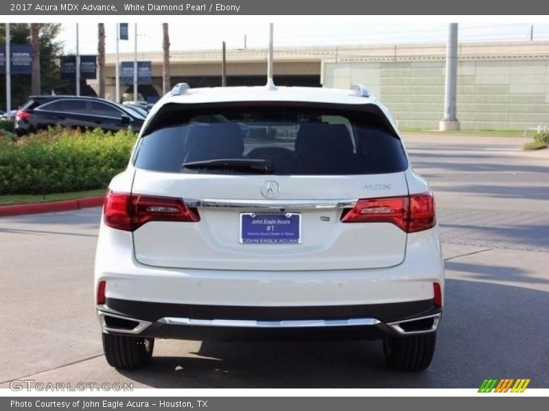White Diamond Pearl / Ebony 2017 Acura MDX Advance