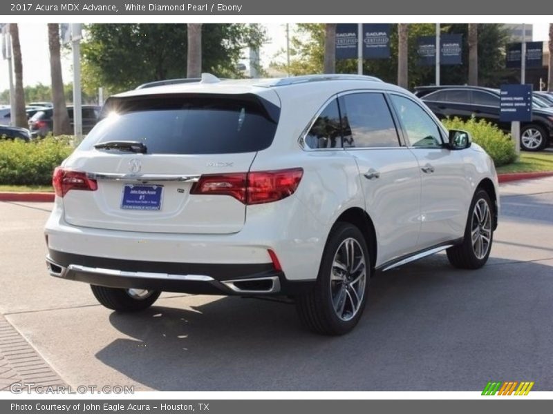 White Diamond Pearl / Ebony 2017 Acura MDX Advance