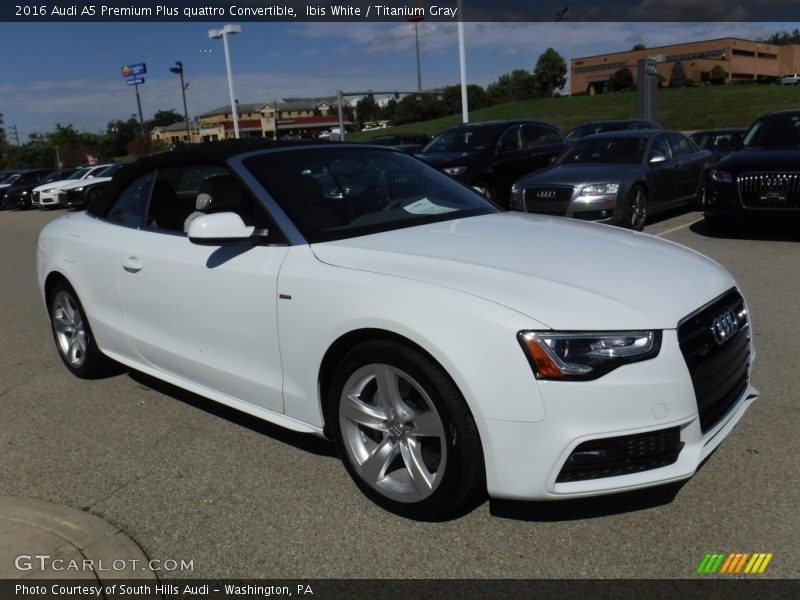 Ibis White / Titanium Gray 2016 Audi A5 Premium Plus quattro Convertible