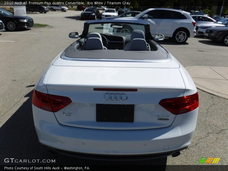 Ibis White / Titanium Gray 2016 Audi A5 Premium Plus quattro Convertible