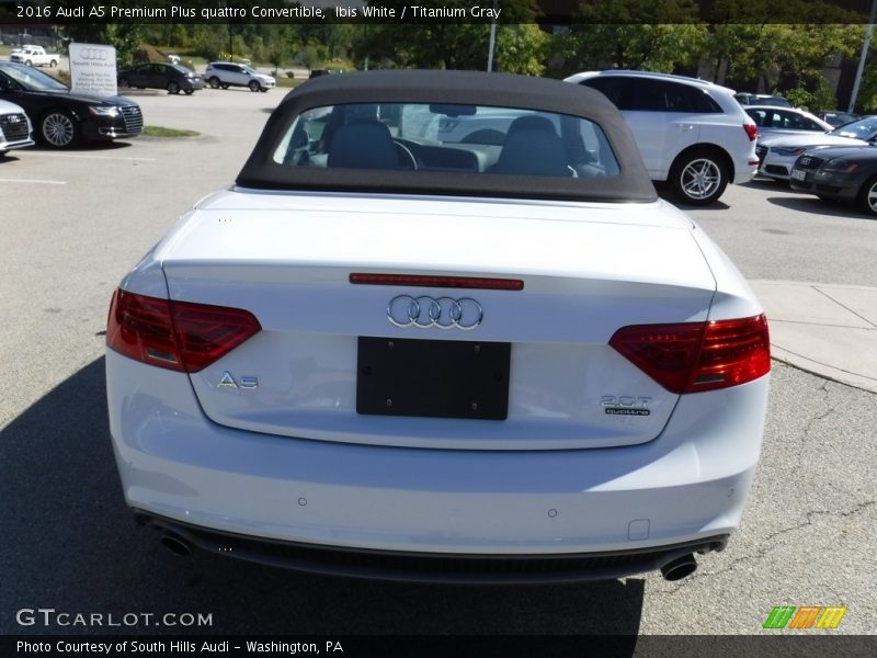 Ibis White / Titanium Gray 2016 Audi A5 Premium Plus quattro Convertible