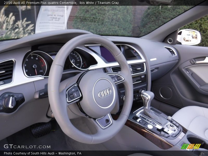 Ibis White / Titanium Gray 2016 Audi A5 Premium Plus quattro Convertible