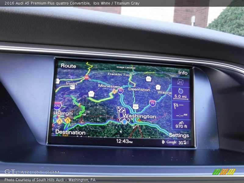 Navigation of 2016 A5 Premium Plus quattro Convertible