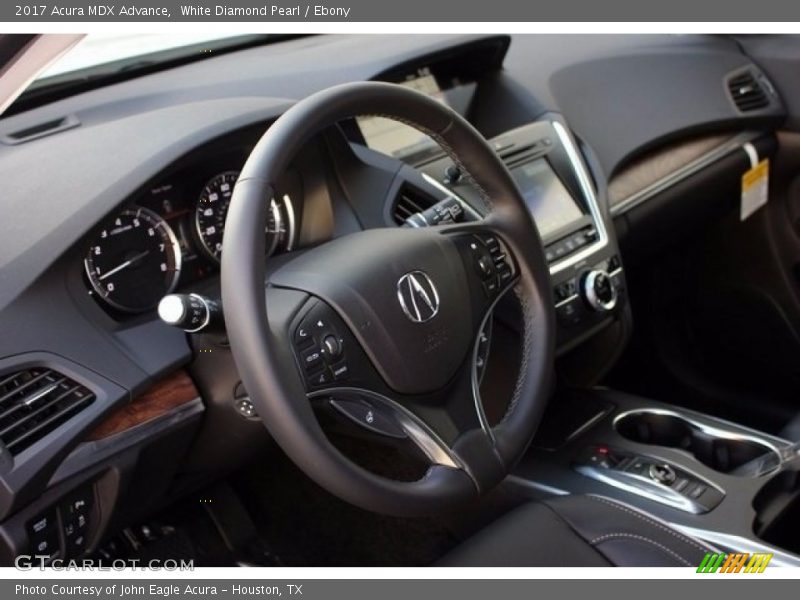 White Diamond Pearl / Ebony 2017 Acura MDX Advance